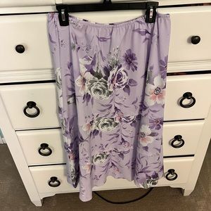 Size 12 purple long floral skirt!